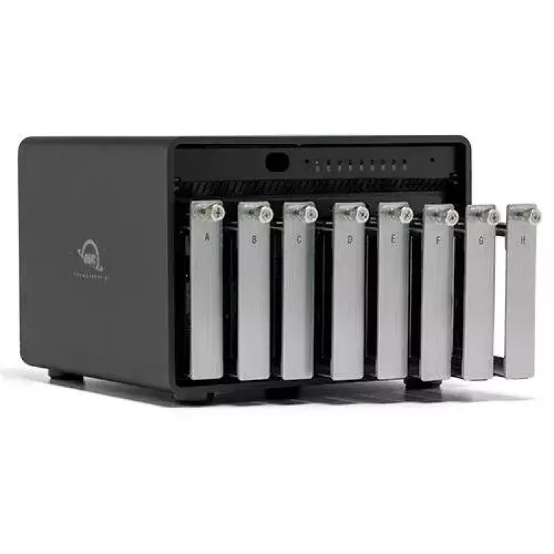 OWC ThunderBay 8 darbalaukio diskų masyvas, juodas, 8 diskų lizdai, HDD/SSD