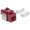 Intellinet Keystone Jack, Cat6, UTP, Punch-down, Raudonas