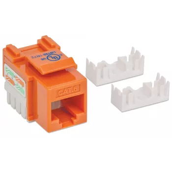 Intellinet Keystone Jack, Cat6, UTP, Punch-down, Oranžinė