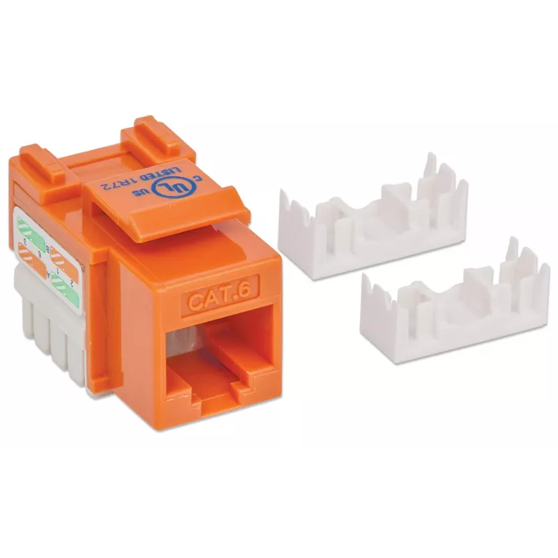 Intellinet Keystone Jack, Cat6, UTP, Punch-down, Oranžinė