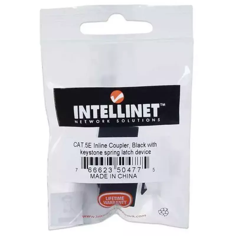 Intellinet Inline Coupler, Cat5e, UTP, Keystone tipo, 8P8C moteriškas į 8P8C moteriškas, juodas