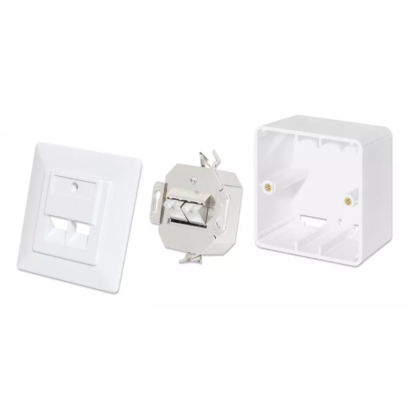 Intellinet paviršinio montavimo dėžutė 771894 80x80x45 mm Signal White RAL9003