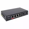 Intellinet 6 prievadų Fast Ethernet komutatorius su 4 PoE prievadais, 65 W galios biudžetas