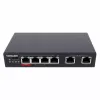 Intellinet 6 prievadų Fast Ethernet komutatorius su 4 PoE prievadais, 65 W galios biudžetas