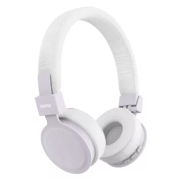 Hama Freedom Lit III belaidės ausinės ant ausų, Bluetooth, USB-C, alyvinė/balta