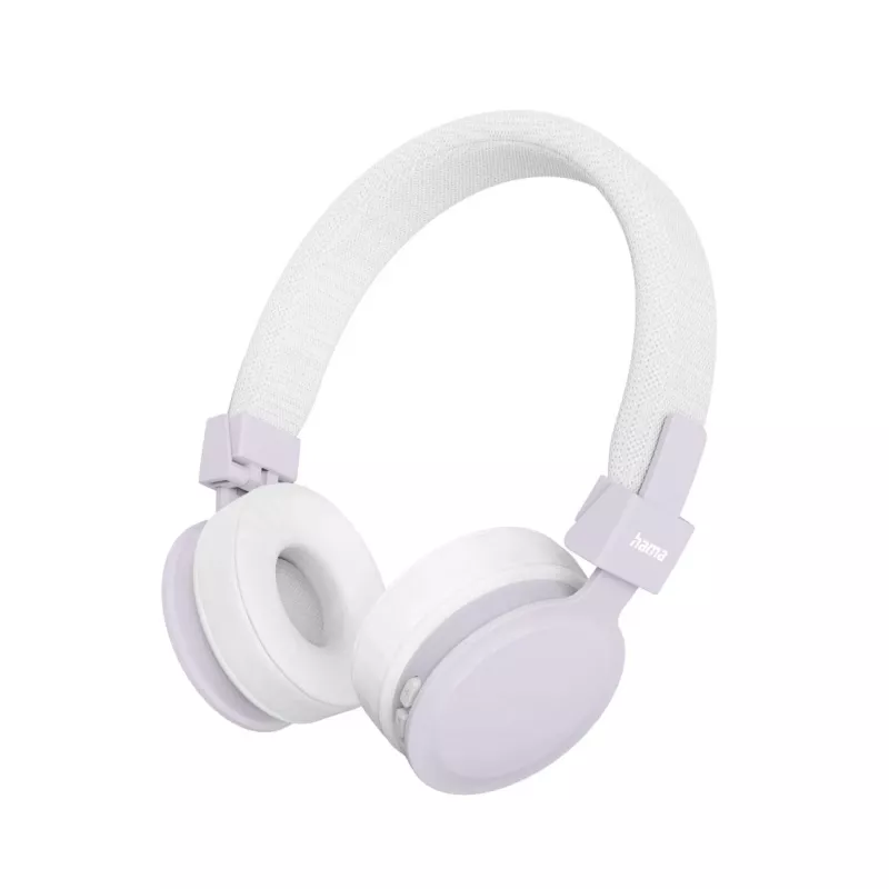 Hama Freedom Lit III belaidės ausinės ant ausų, Bluetooth, USB-C, alyvinė/balta