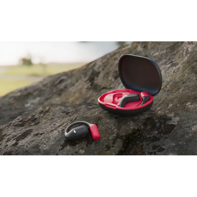 Philips 6000 serijos TAA6709BK/00 ausinės / headset True Wireless Stereo (TWS) Ausų kabliukai Sportinės Bluetooth Juodos, Raudonos