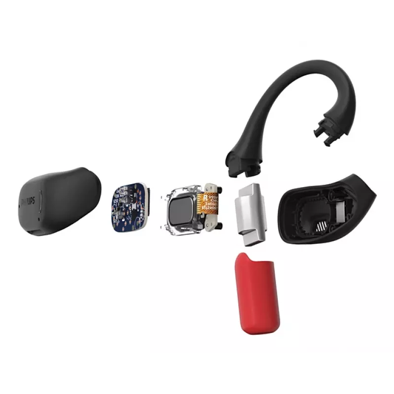 Philips 6000 serijos TAA6709BK/00 ausinės / headset True Wireless Stereo (TWS) Ausų kabliukai Sportinės Bluetooth Juodos, Raudonos