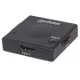 Manhattan HDMI jungiklis 2 prievadai, 1080p, jungia 2x HDMI šaltinius prie 1x ekrano, automatinis ir rankinis perjungimas (mygtuku), nereikalingas išorinis maitinimas, juodas, trejų metų garantija