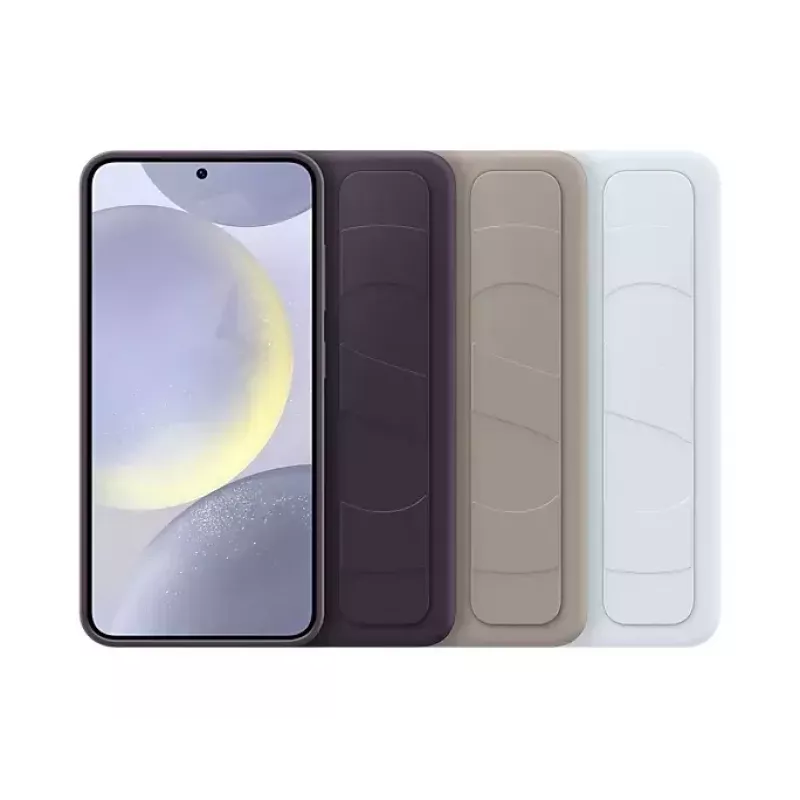 Dėklas Samsung Galaxy S24 šviesiai mėlynas monochromatinis su stovu