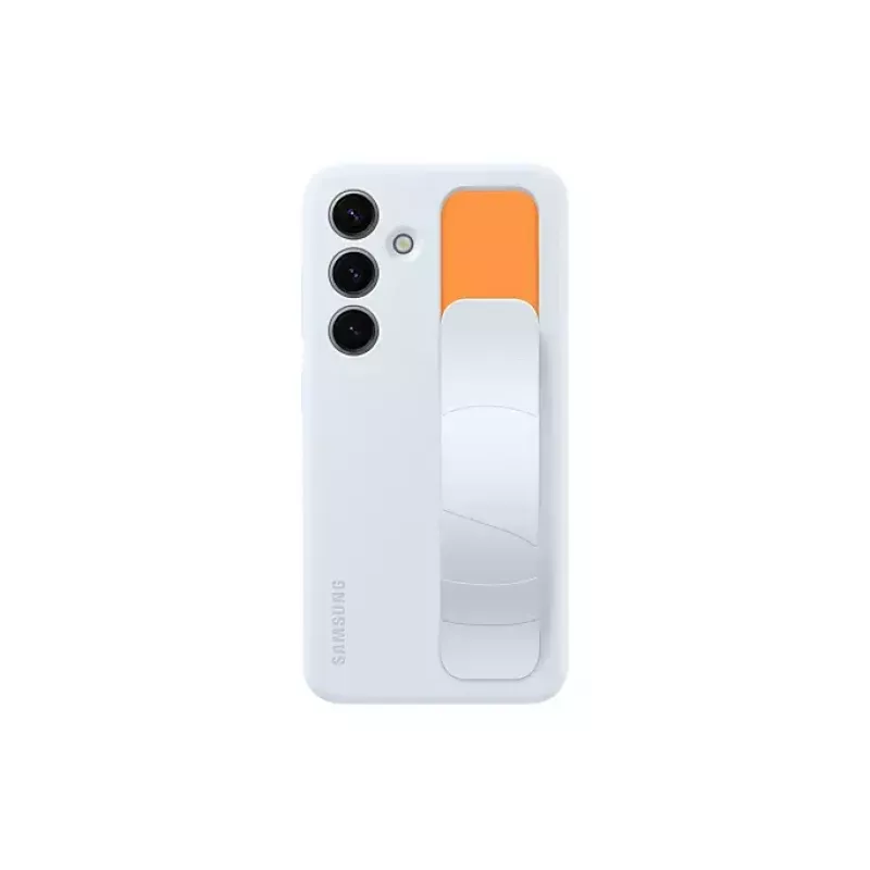 Dėklas Samsung Galaxy S24 šviesiai mėlynas monochromatinis su stovu