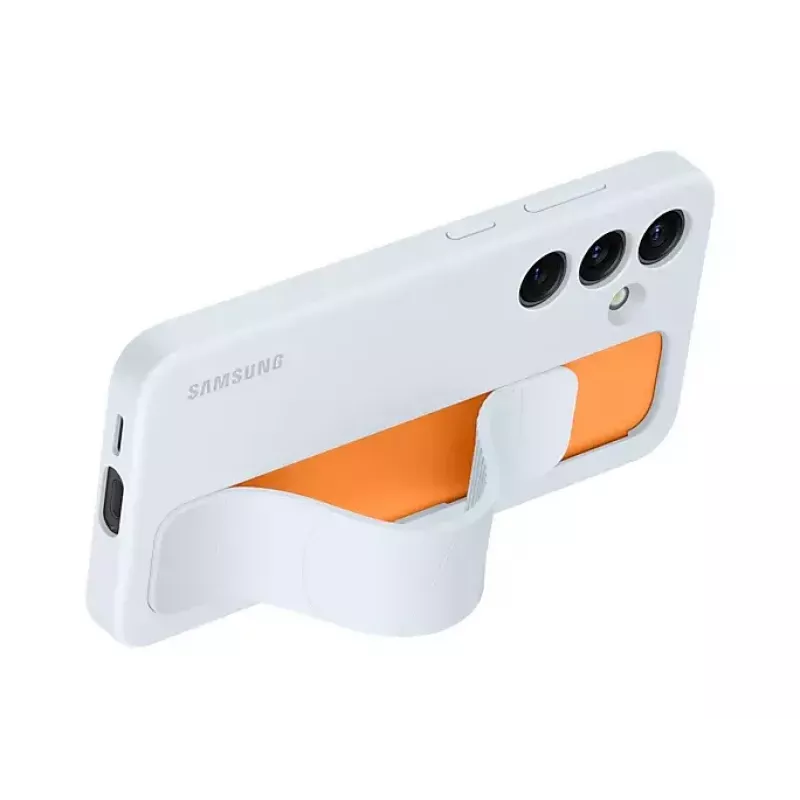 Dėklas Samsung Galaxy S24 šviesiai mėlynas monochromatinis su stovu