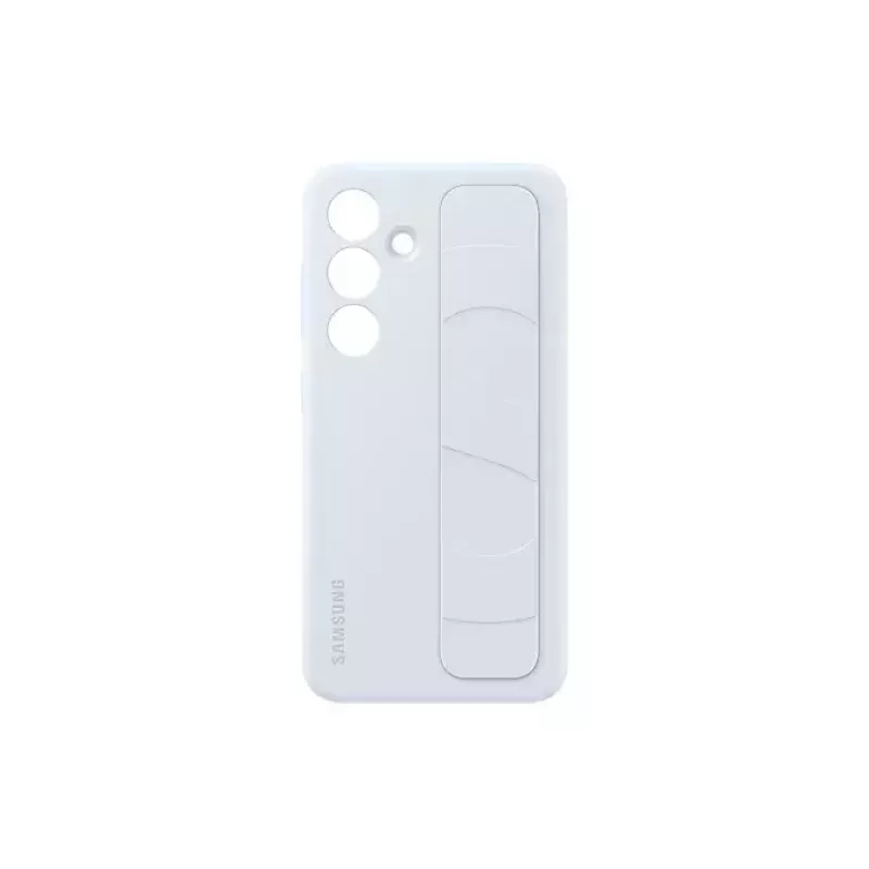 Dėklas Samsung Galaxy S24 šviesiai mėlynas monochromatinis su stovu