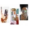 Dėklas Samsung Galaxy S24 šviesiai mėlynas monochromatinis su stovu