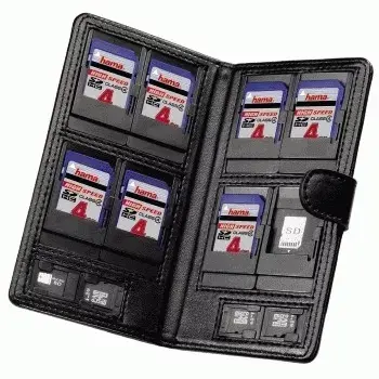 Hama “Vegas” dėklas SD/microSD atminties kortelėms Koskin juodas