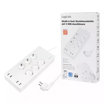 LogiLink Wi-Fi išmanusis kištukinis lizdas 6x CEE 7/3 4x USB
