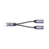 Garso adapteris UNITEK M206A USB Type-C aliuminis juodai pilkas