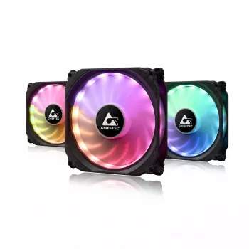 Chieftec CF-3012-RGB kompiuterio aušinimo sistema Korpuso ventiliatorius 12 cm Juoda