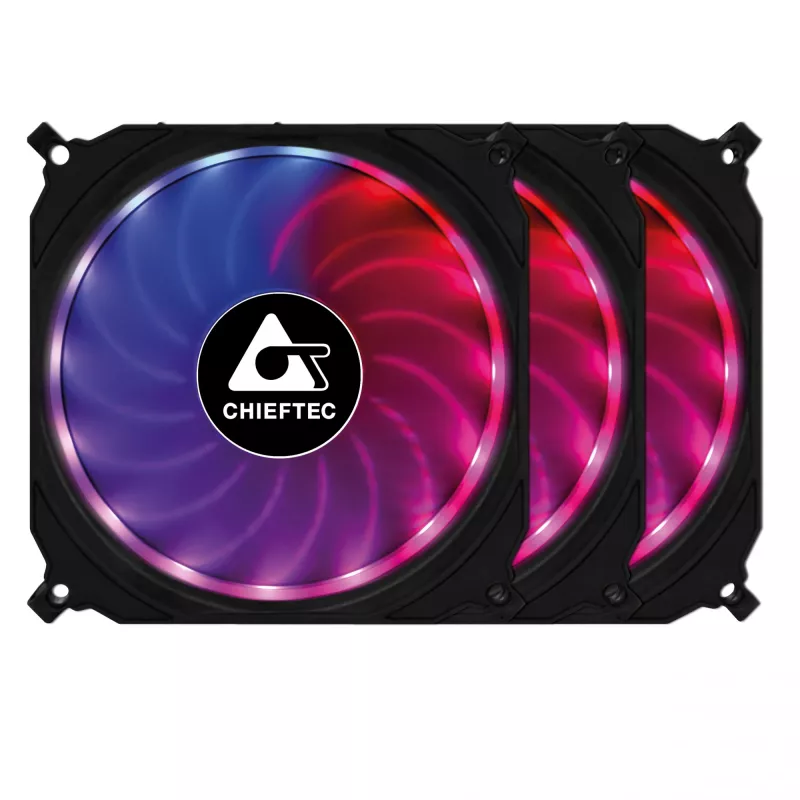Chieftec CF-3012-RGB kompiuterio aušinimo sistema Korpuso ventiliatorius 12 cm Juoda