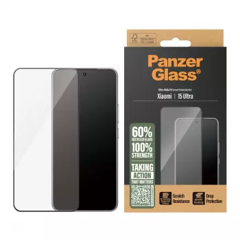 PanzerGlass ekrano apsauga Xiaomi 15 Ultra Ultra-Wide Fit, grūdintas stiklas, atspari įbrėžimams ir smūgiams
