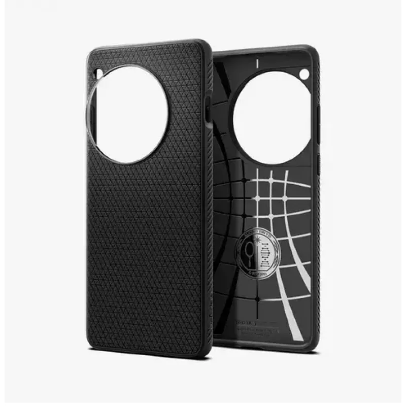 Spigen OnePlus 12 Liquid Air matinis juodas telefono dėklas 17,3 cm