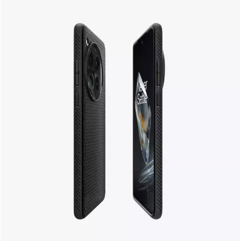 Spigen OnePlus 12 Liquid Air matinis juodas telefono dėklas 17,3 cm