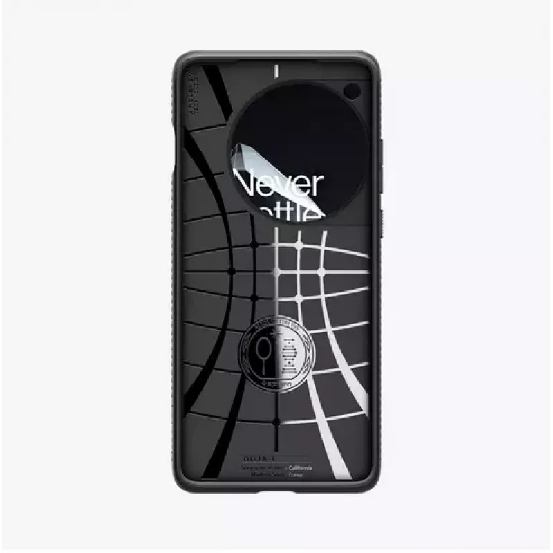 Spigen OnePlus 12 Liquid Air matinis juodas telefono dėklas 17,3 cm