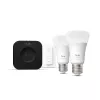 Philips Hue White and colour ambience pradinis rinkinys: 2 E27 išmaniosios lemputės + reguliatorius + Bridge Pro