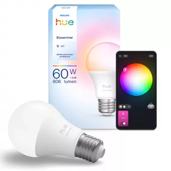 Philips Hue White and colour ambience Essential A60 – E27 išmanioji lemputė – 806 lm – 8 W