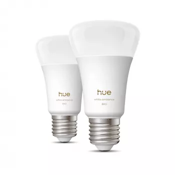 Išmanioji lemputė Philips A60 E27 — Bluetooth / Zigbee, 6 W, 810 lm, balta, 2 vnt. pakuotė