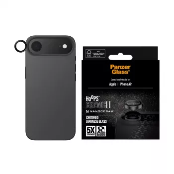 PanzerGlass Hoops Ceramic II fotoaparato objektyvo apsauga iPhone Air, juoda