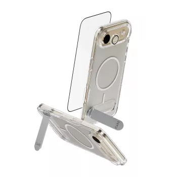 Apsaugos rinkinys PanzerGlass CARE 3-in-1 Feature Kick, skirtas iPhone Air — grūdintas stiklas, PET, silikonas, permatomas
