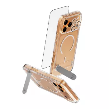 PanzerGlass CARE 3-in-1 Feature Kick apsauginis rinkinys iPhone 17 Pro Max – grūdintas stiklas, PET, silikonas, permatomas