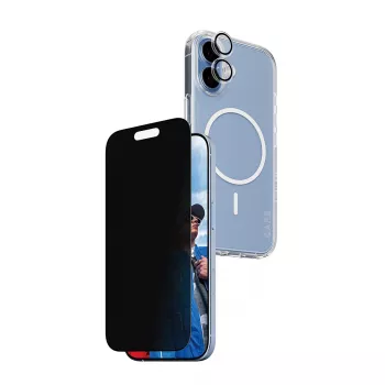Apsauginis dėklas PanzerGlass Case CARE su privatumo funkcija, 3-in-1, skirtas iPhone 17