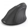 Hama 00173093 EWM-600L ergonomiška vertikali pelė, kairiarankiams, belaidė 2,4 GHz + Bluetooth, kelių įrenginių, optinė 1600 DPI, įkraunama, juoda