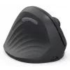 Hama 00173093 EWM-600L ergonomiška vertikali pelė, kairiarankiams, belaidė 2,4 GHz + Bluetooth, kelių įrenginių, optinė 1600 DPI, įkraunama, juoda