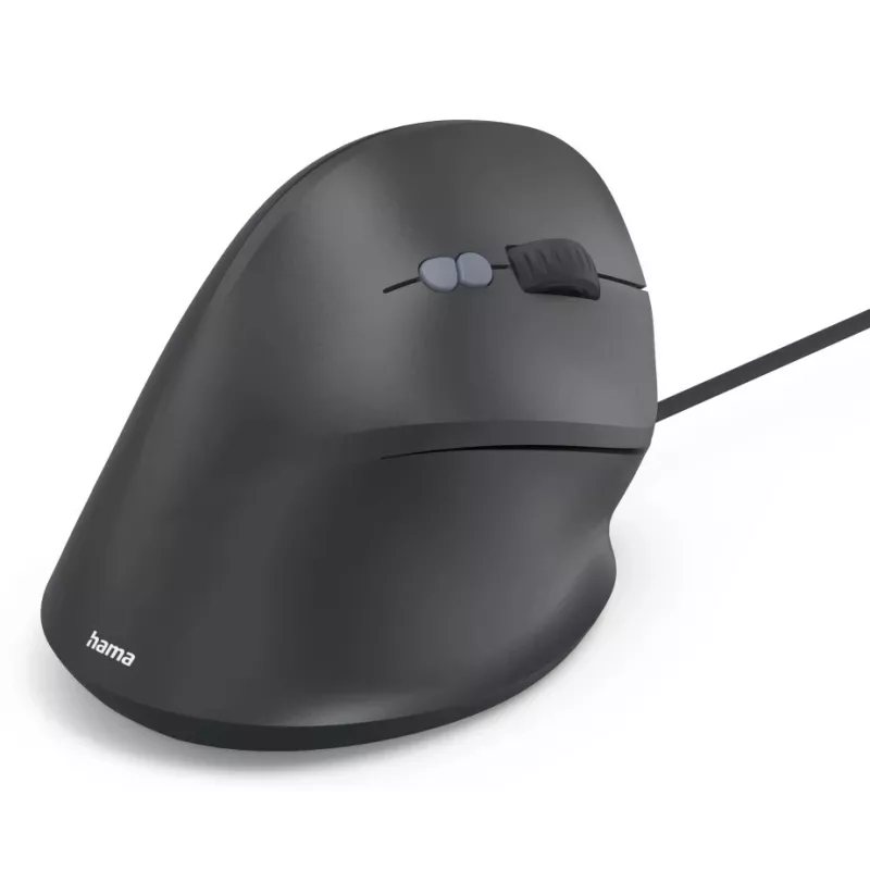 Hama ECM-500R vertikali laidinė pelė, USB-A, optinė, 1800 DPI, dešinei rankai