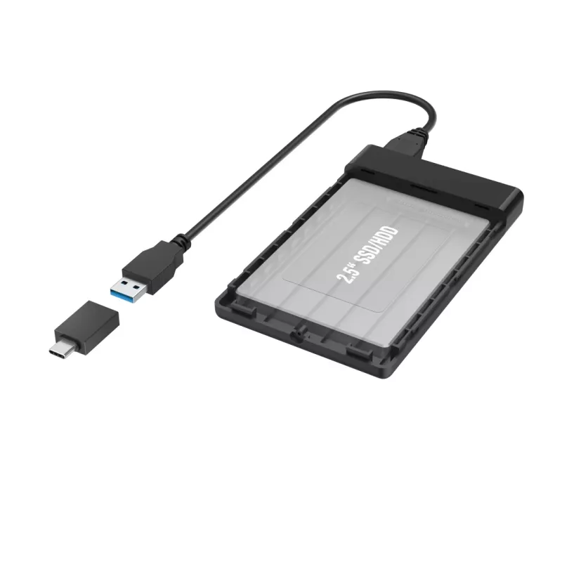 Hama 00200760 išorinis diskų korpusas HDD/SSD juodas 2,5 colio