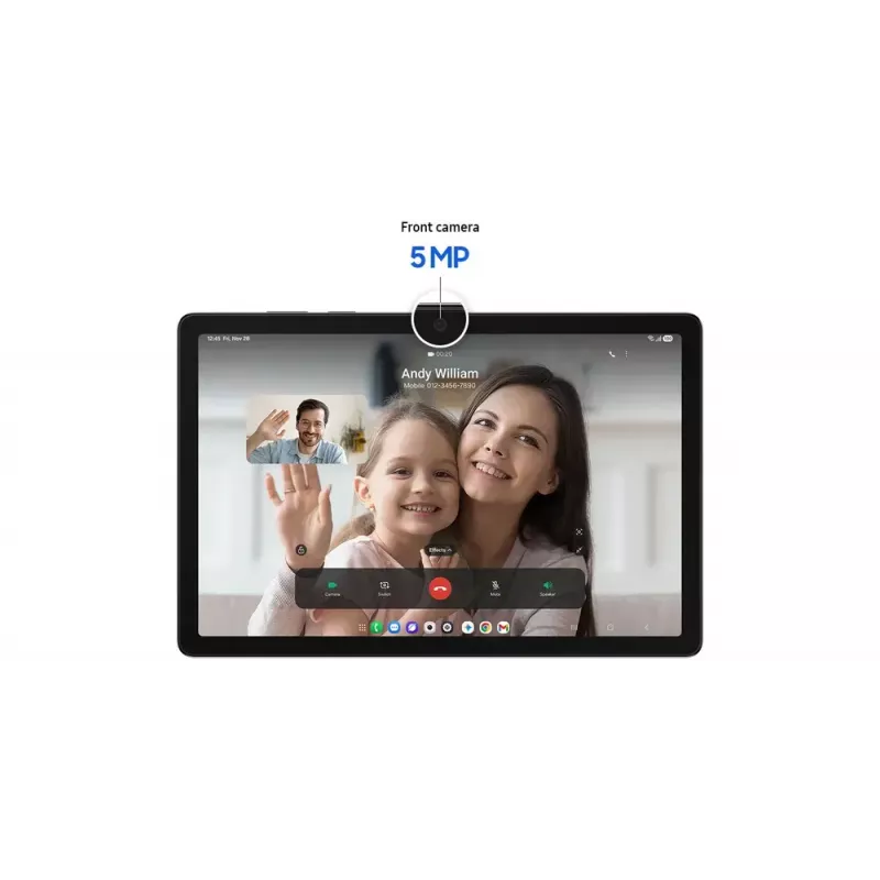 Planšetinis kompiuteris Samsung Galaxy Tab A11+ 5G (11 colių) – 11 colių ekranas, 1920x1200, 256GB, 8GB RAM, 8MP galinė, 5MP priekinė, 5G, IP52, pilka
