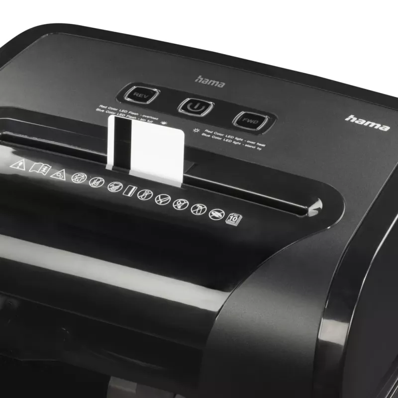 Popieriaus smulkintuvas Hama Prime M100, mikro pjūvis, 62 dB, 22 cm, juodas