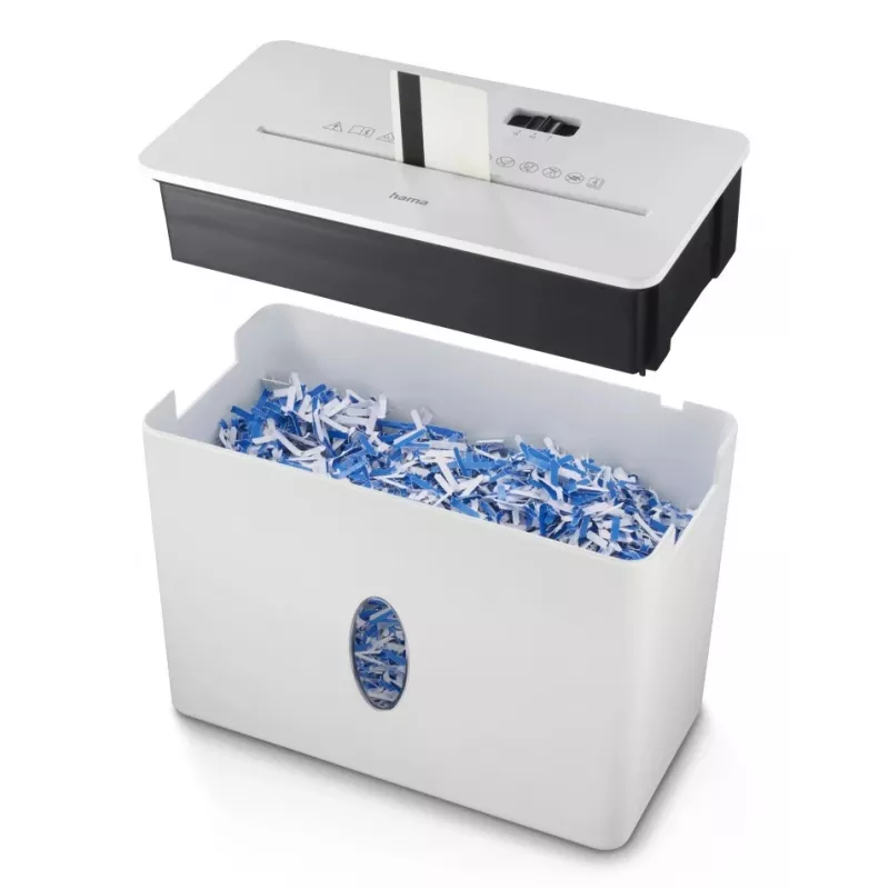Popieriaus smulkintuvas Hama Safe X40-W, kryžminis pjovimas, 4 lapai, 22 cm, 7 l, baltas