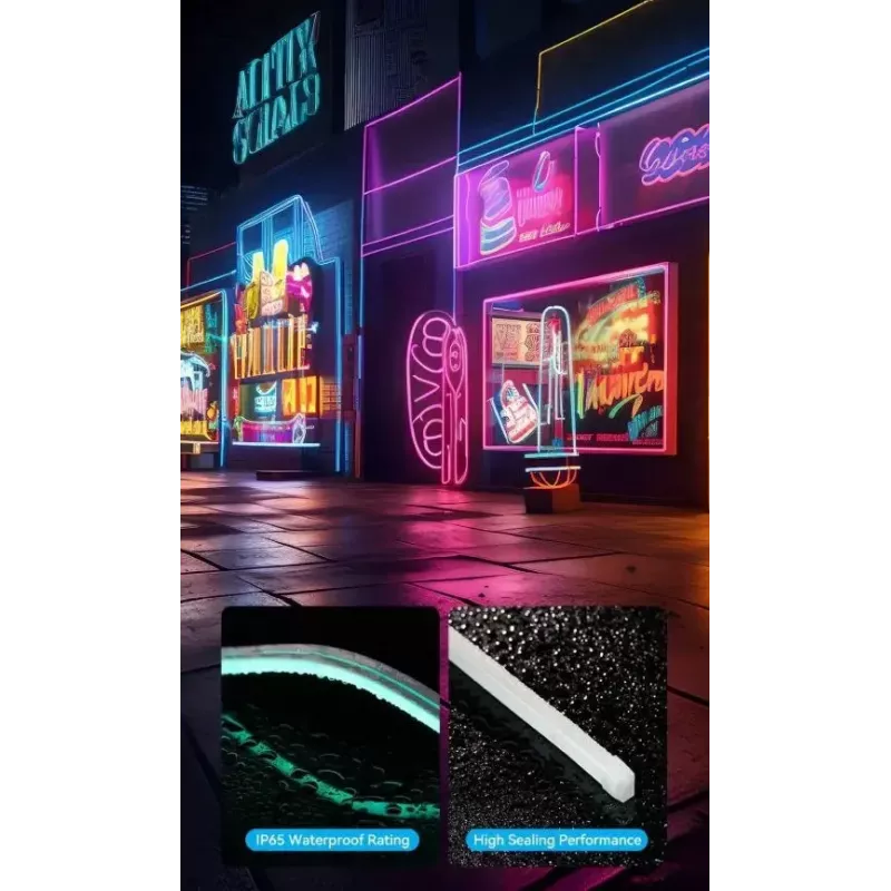 LED neon juosta Vention PAEWJ-EU 5 m, silikoninė, DC 12V, 72 LED/m, 15 W, IP65, IR nuotolinio valdymo pultelis