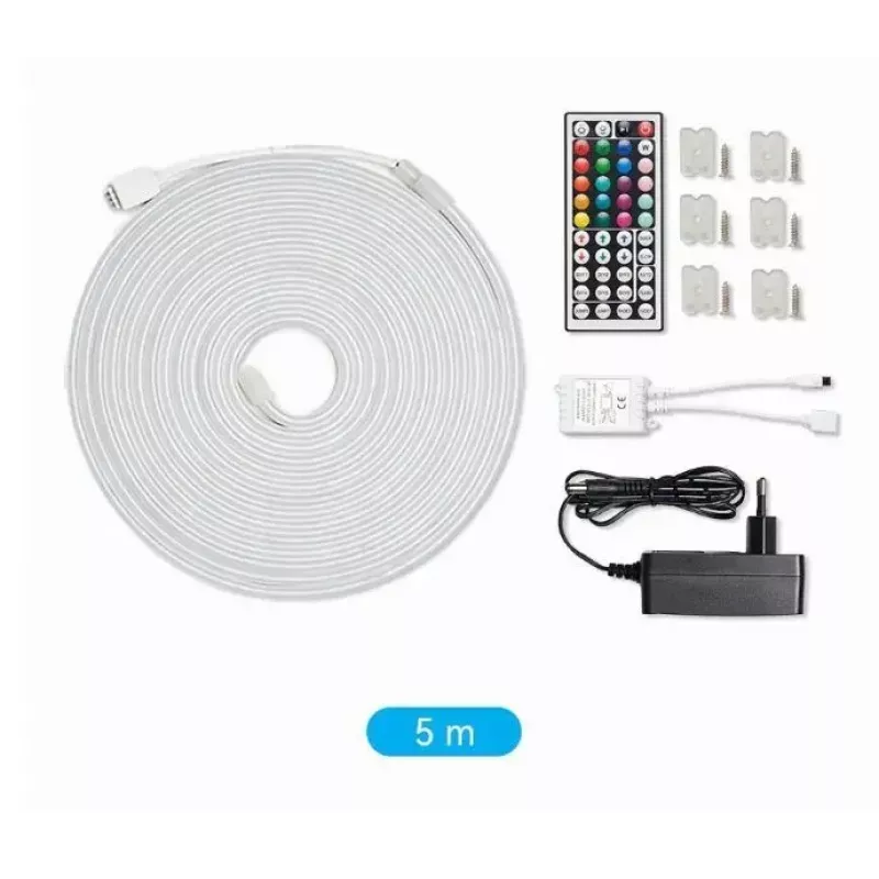 LED neon juosta Vention PAEWJ-EU 5 m, silikoninė, DC 12V, 72 LED/m, 15 W, IP65, IR nuotolinio valdymo pultelis