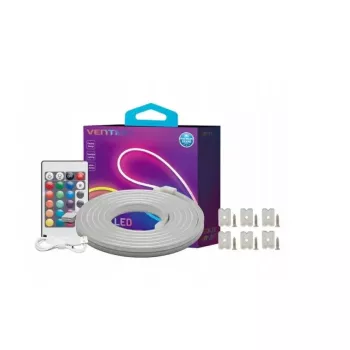 LED neon juosta Vention PAEWJ-EU 5 m, silikoninė, DC 12V, 72 LED/m, 15 W, IP65, IR nuotolinio valdymo pultelis