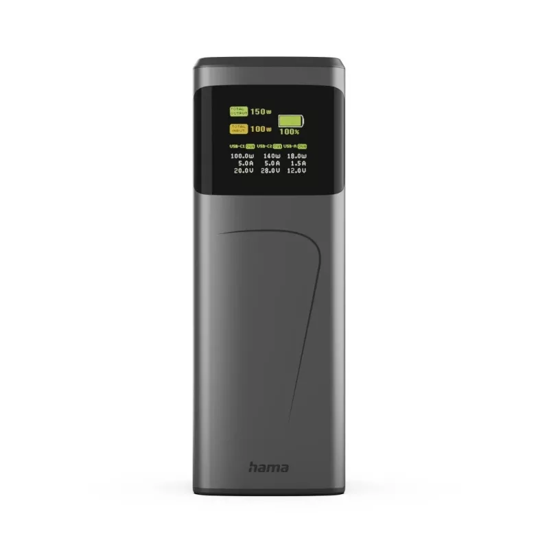 Hama High Power nešiojamas įkroviklis 24000 mAh pilka