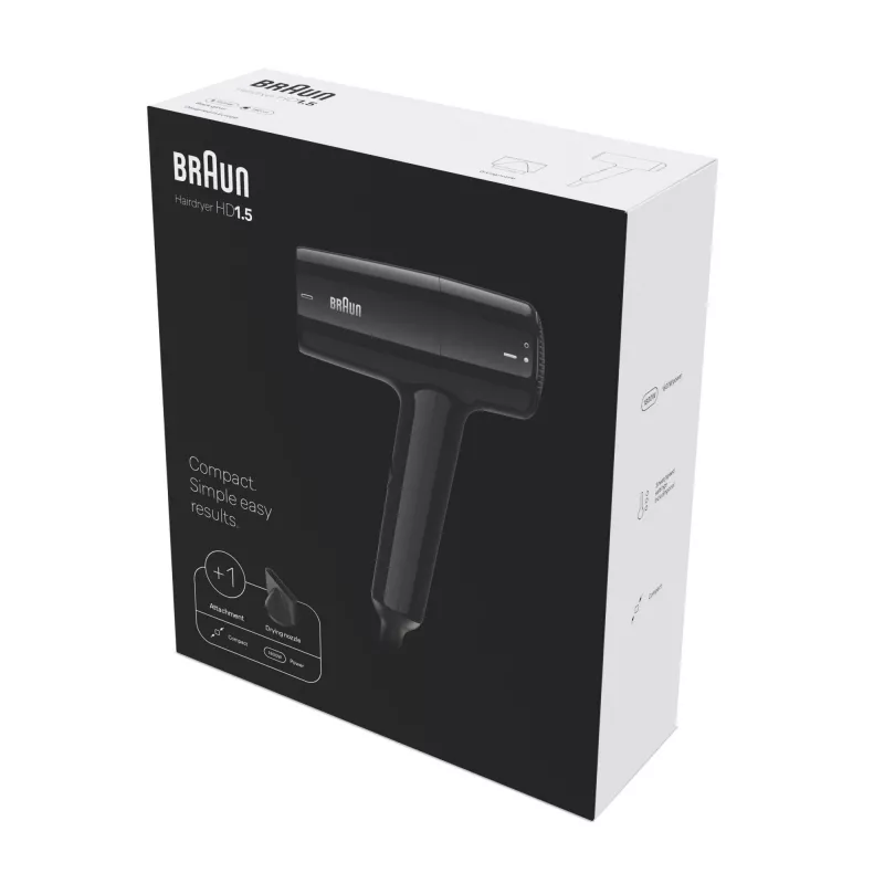 Plaukų džiovintuvas BRAUN BRHD150E 1500 W, sulankstoma rankena