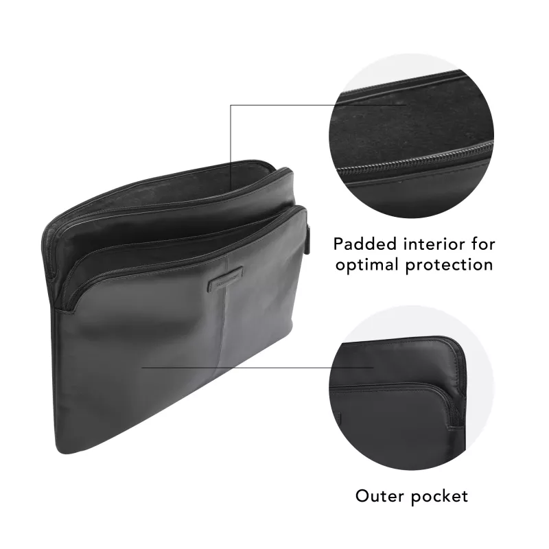 Dėklas rankovinis dbramante1928 Skagen Pro+ MacBook Pro 14 colių / iki 14 colių – Juoda, 35,6 cm, 1 priekinė kišenė