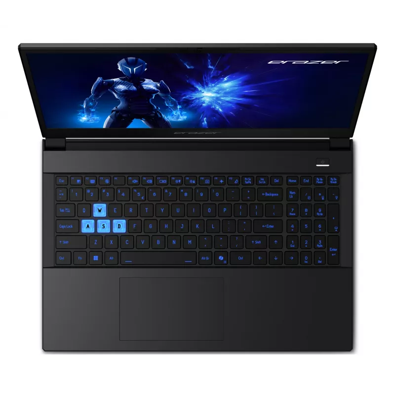 Nešiojamas kompiuteris ERAZER Deputy 15 P1 MD62761, Intel Core 7 250H, 15.6 inch Full HD, 16 GB DDR5, 1 TB SSD, NVIDIA GeForce RTX 5060, Wi-Fi 6E, Windows 11 Home, juodas
