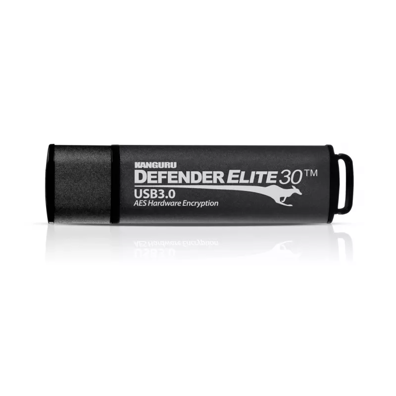 Kanguru Defender Elite30™ USB 3.0 64GB | Saugus USB atmintukas | FIPS 197 sertifikuotas, 256 bitų AES aparatinė šifracija (XTS režimas) | TAA atitinkantis