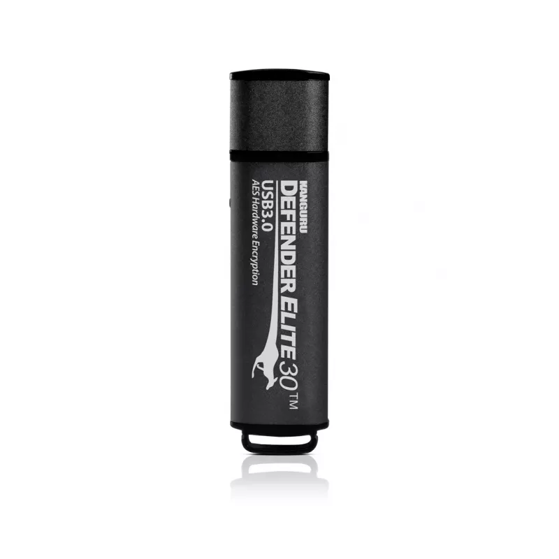 Kanguru Defender Elite30™ USB 3.0 64GB | Saugus USB atmintukas | FIPS 197 sertifikuotas, 256 bitų AES aparatinė šifracija (XTS režimas) | TAA atitinkantis